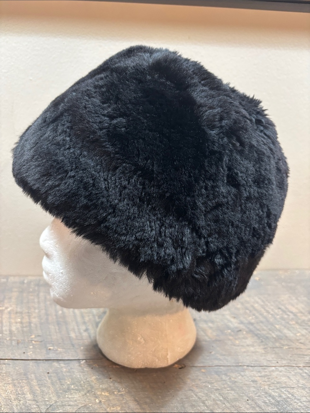 Sheepskin Black Fur Bucket Hat